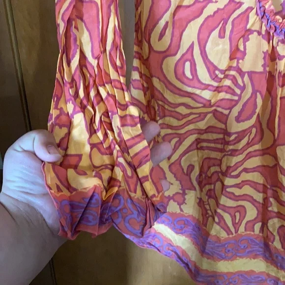 Hale Bob Cabana Printed Silk Blend Tunic Sz S - Picture 2 of 6